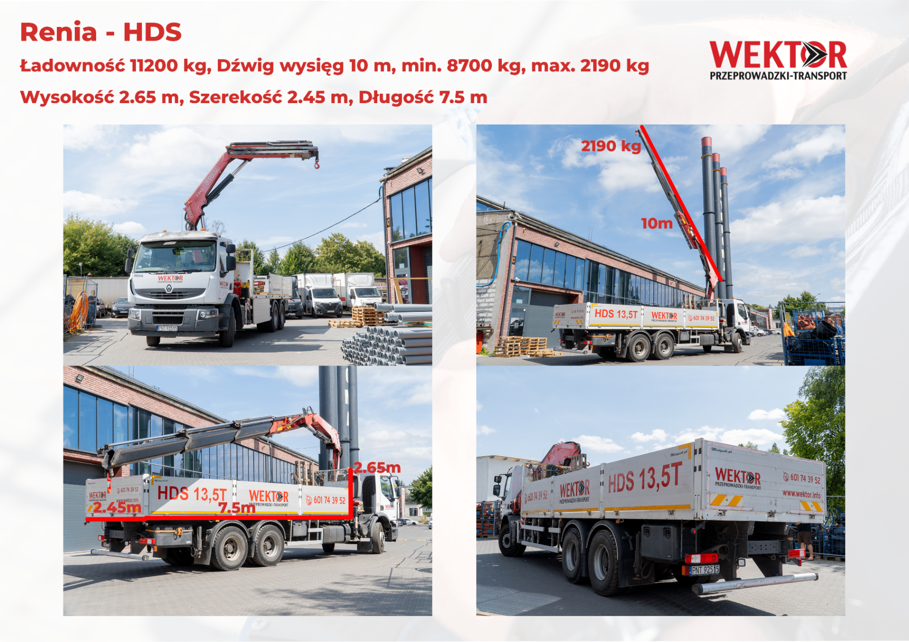 Infografika pojazdu Renia HDS — flota Wektor