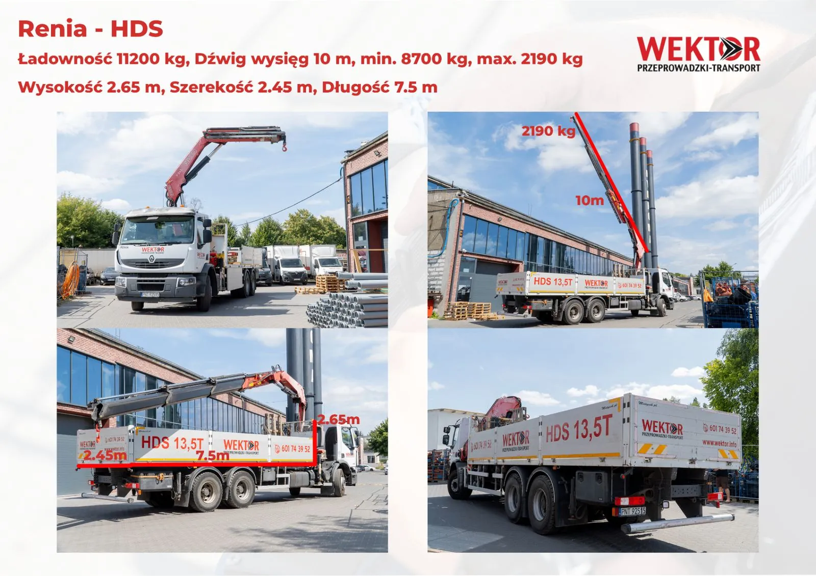 Infografika pojazdu Renia HDS - flota Wektor
